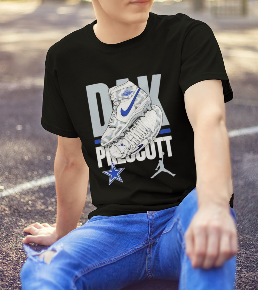 Dak Prescott Dallas Cowboys Jordan Brand Kicks Player Youth T-Shirt