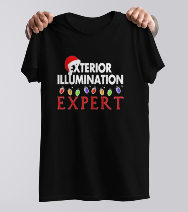 Exterior Illumination Expert Christmas Light Decorator Santa Hat Lights T-Shirt
