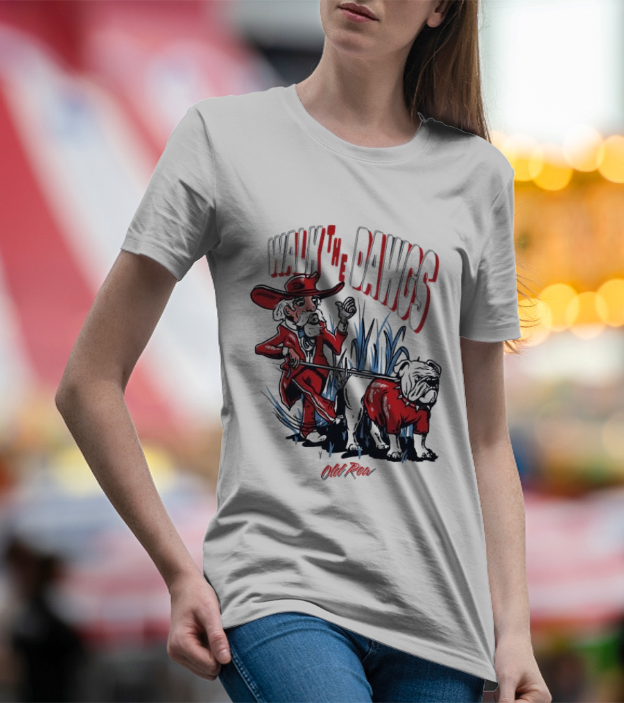 Walk The Dawgs Old Row Bulldog Cowboy T-Shirt