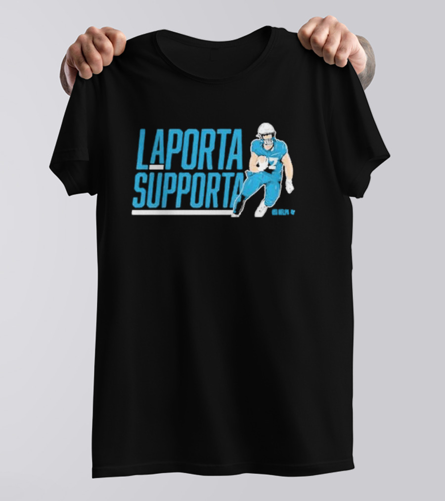 Laporta Supporta Detroit Lions Football Player T-Shirt