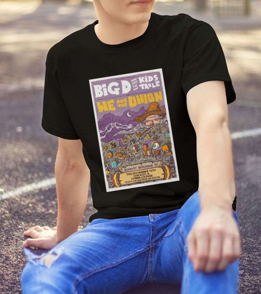 Big D And The Kids Table We Are The Union Devil In The Deep Blue Sea Midwest November 23 Cobra Lounge Chicago Nov 14 Tour T-Shirt