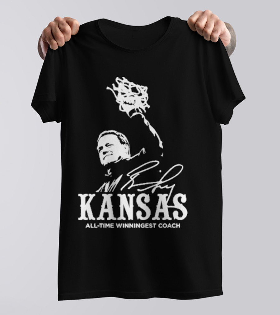Kansas All-Time Winningest Coach Bill Self Signature T-Shirt