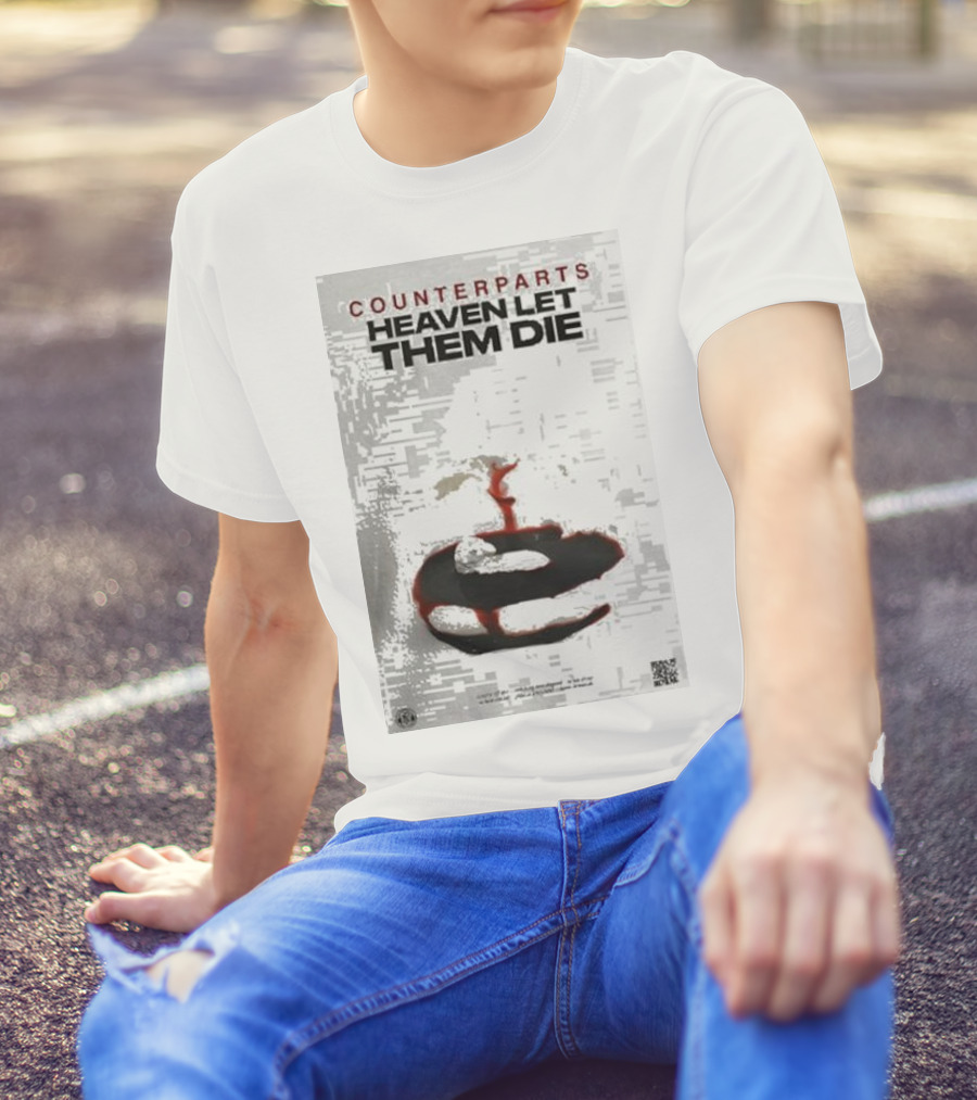 Counterparts Heaven Let Them Die EP Cover Glitch Effect Blood T-Shirt
