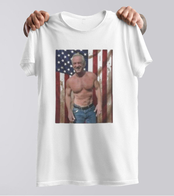 Kennedy No Make America Healthy Again USA Flag Muscles T-Shirt