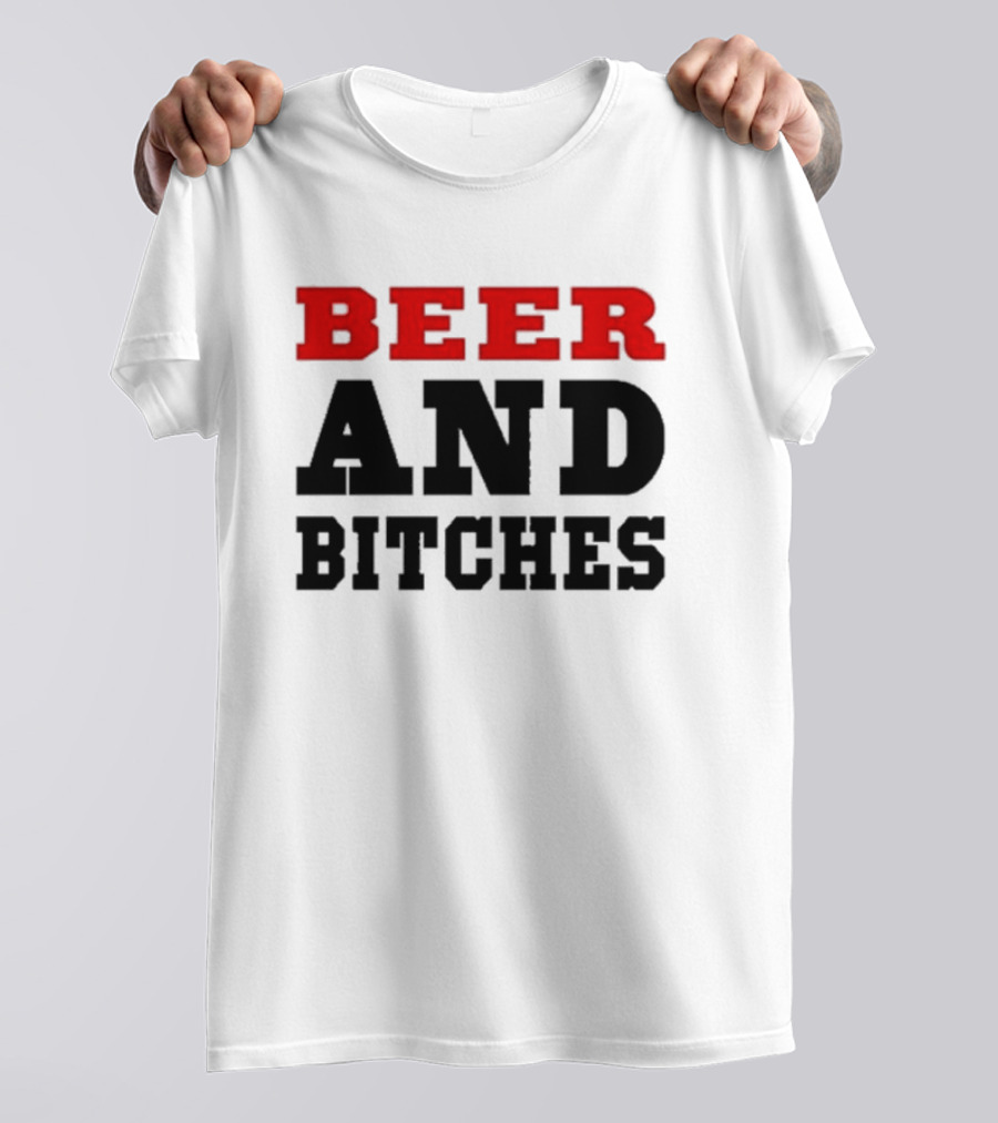 Truck Stop Beer And Bitches Bold Red T-Shirt