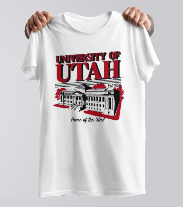 University Of Utah Home Of The Utes Est. 1850 Vintage Building T-Shirt