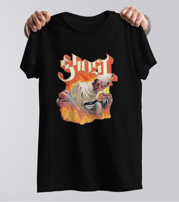 Ghost Papa Nihil In Flames With Imperator Fire T-Shirt