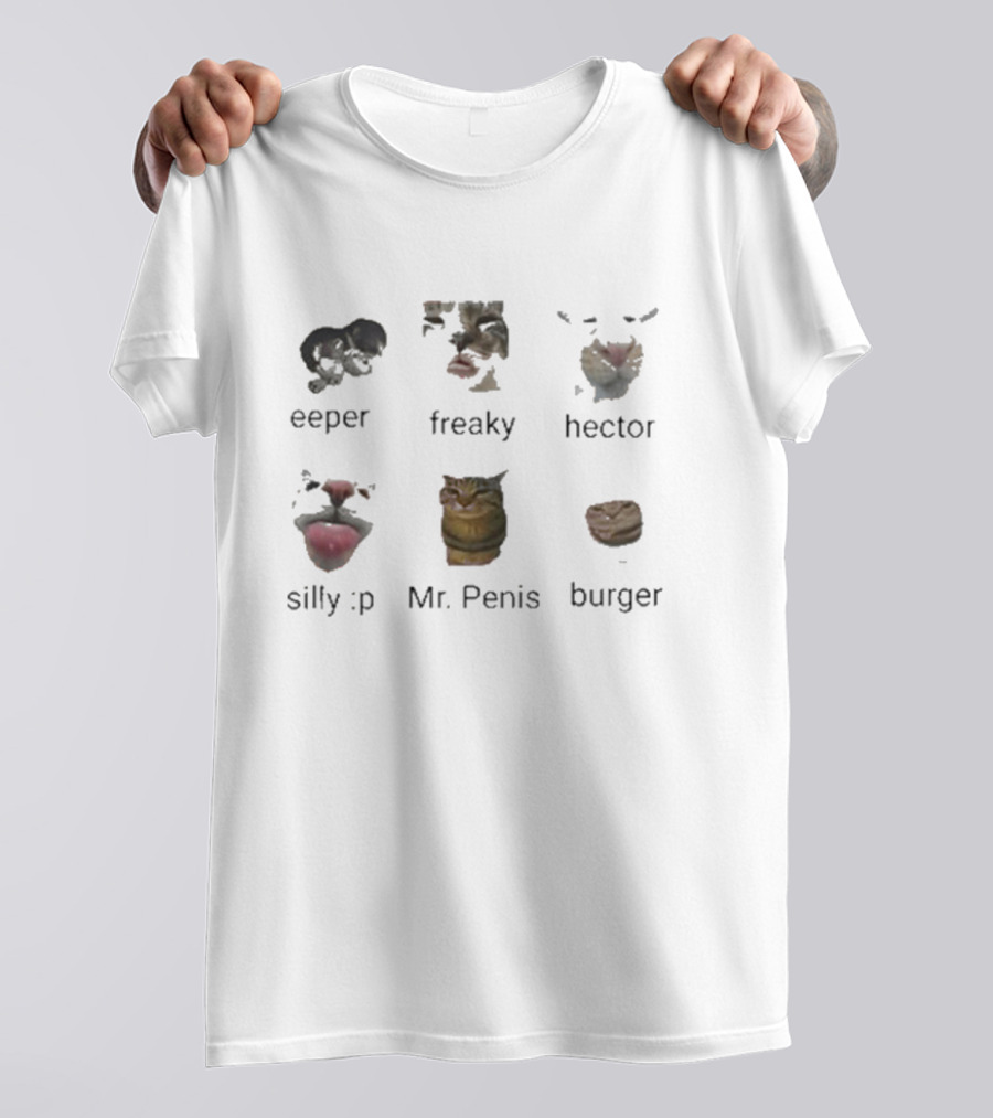 What Vibe Do I Give Off Cat Eeper Freaky Hector Silly Mr. Penis Burger T-Shirt