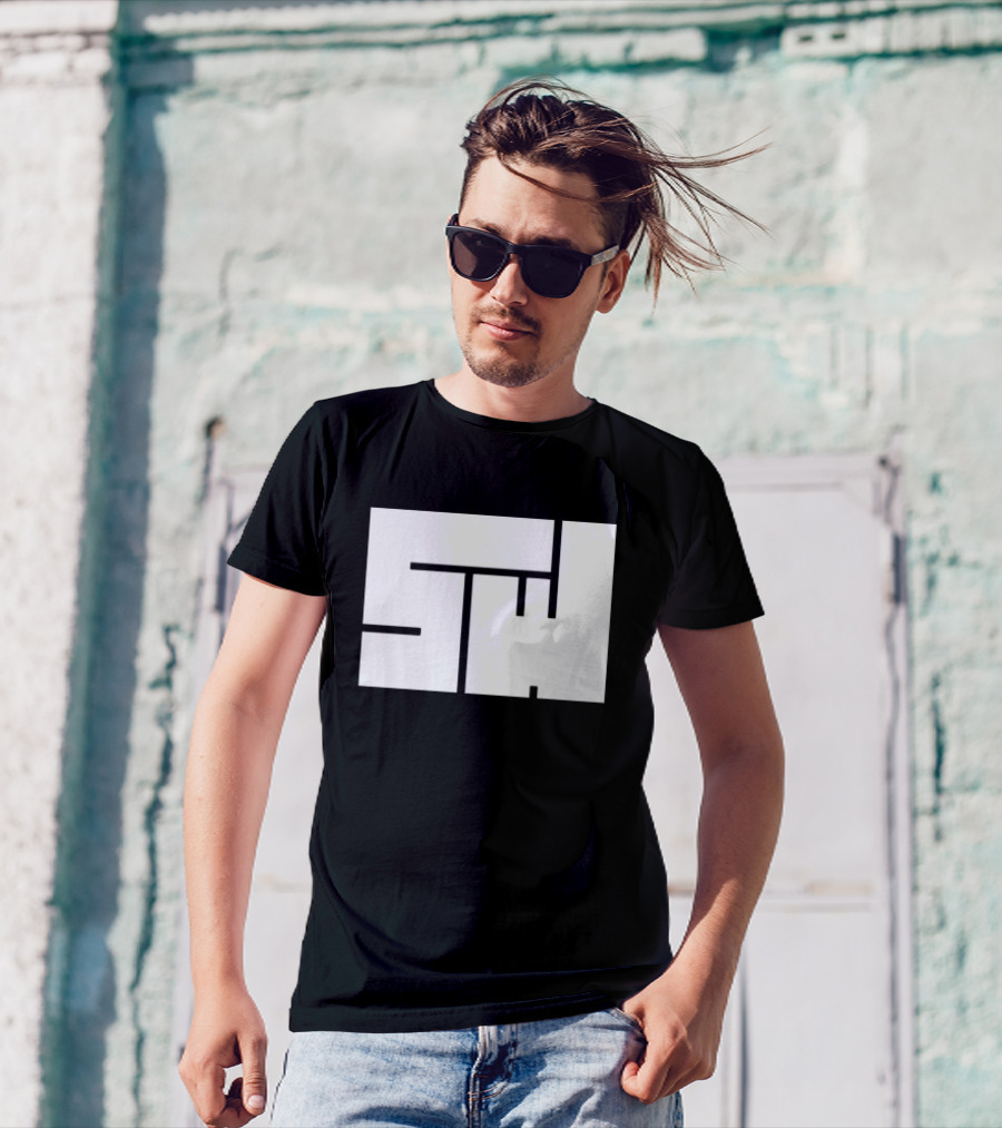 Sw Minimal Second Wind Puzzle Style Monogram T-Shirt