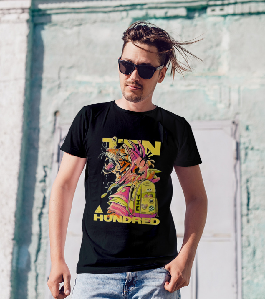 TENHUNDRED Tiger Backpack Wear Your Mask HUNDRED T-Shirt