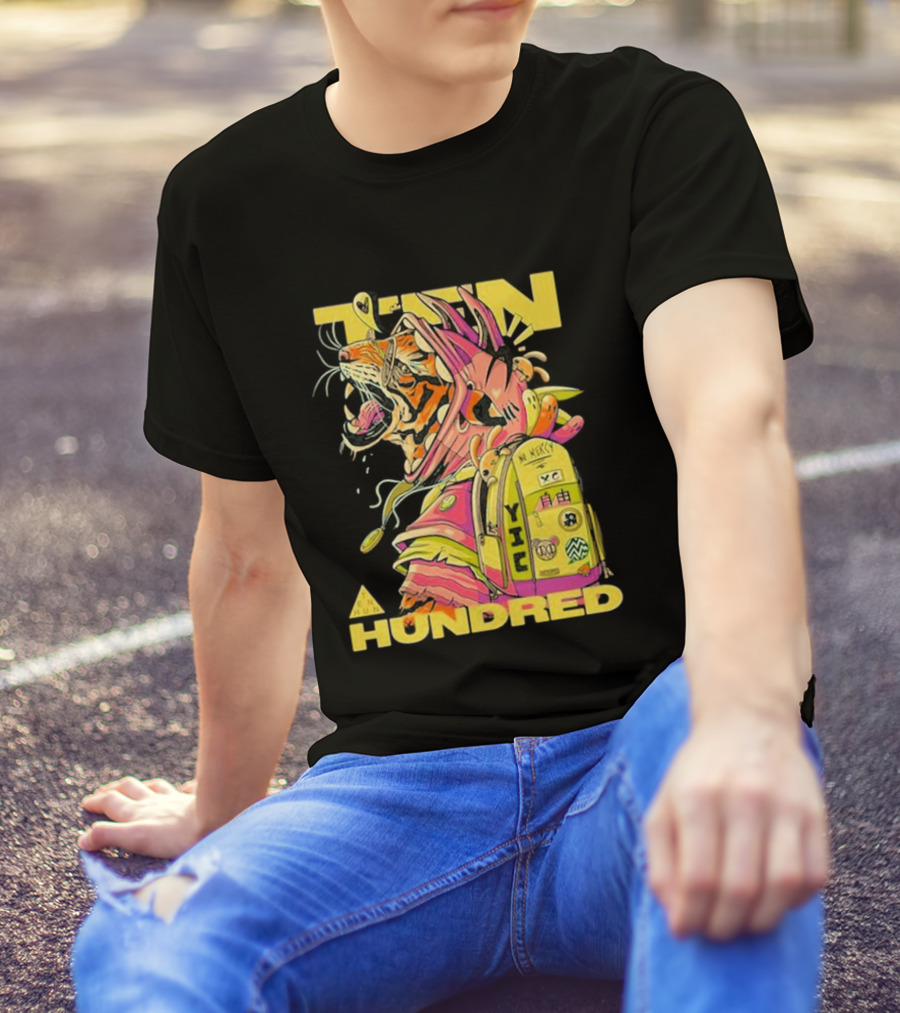 TENHUNDRED Tiger Backpack Wear Your Mask HUNDRED T-Shirt
