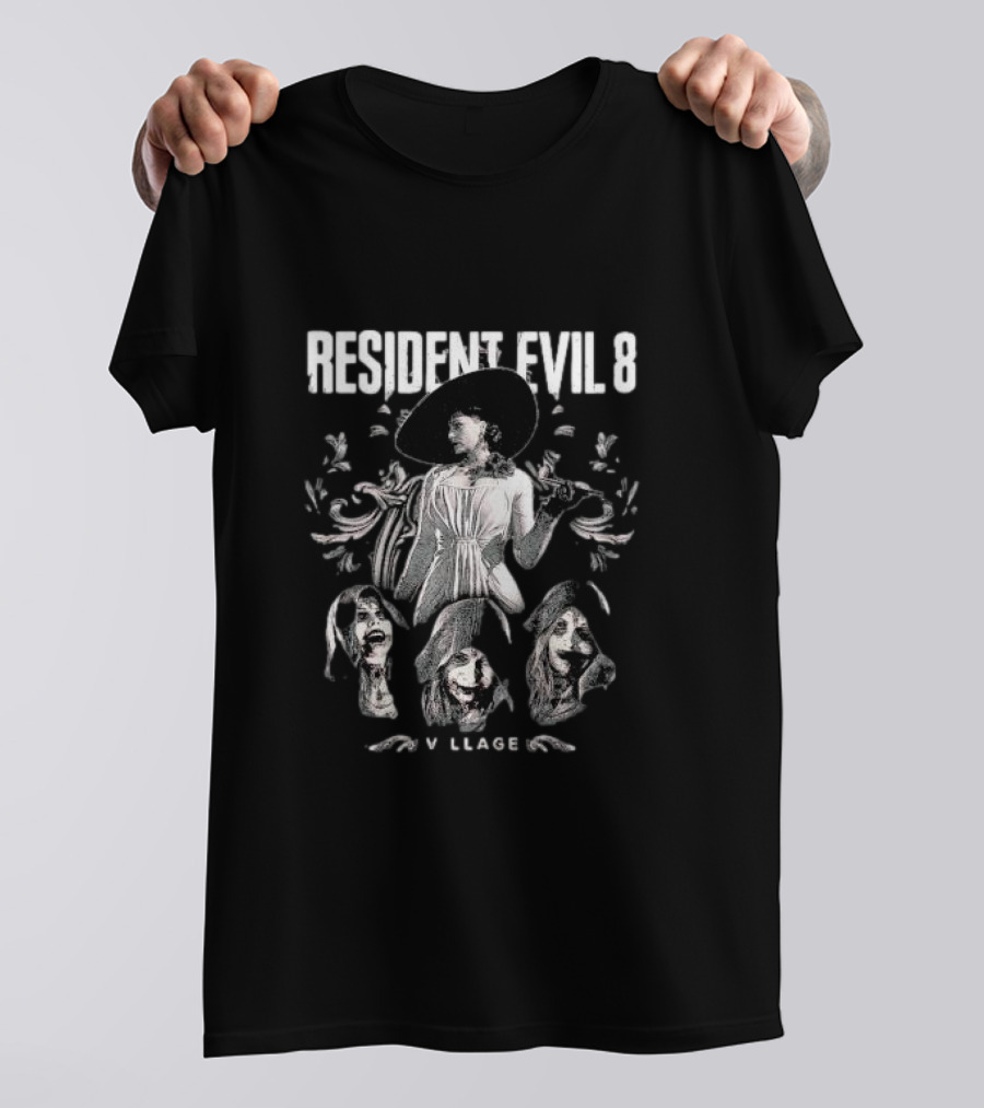 Resident Evil 8 Dimitrescu Family Village Characters T-Shirt