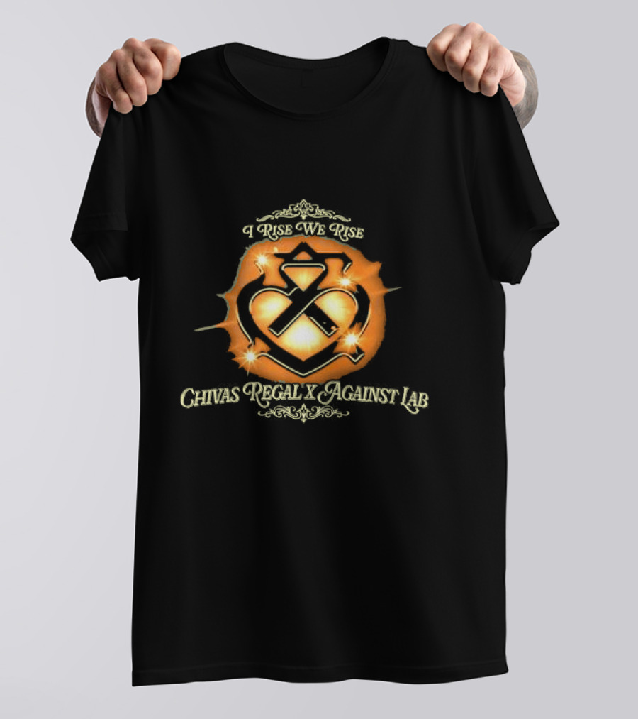 I Rise We Rise Chivas Regal X Against Lab Heart Logo Burst T-Shirt