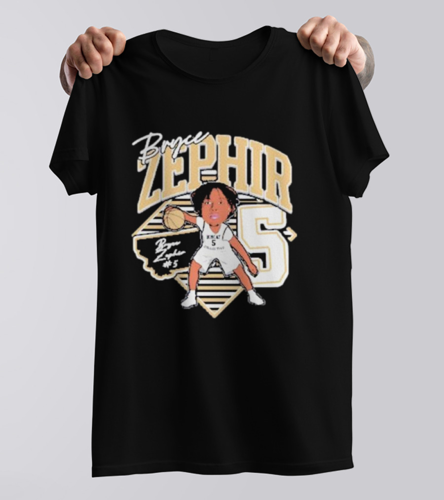 Bryce Zephir 5 Basketball Montana State Guard T-Shirt