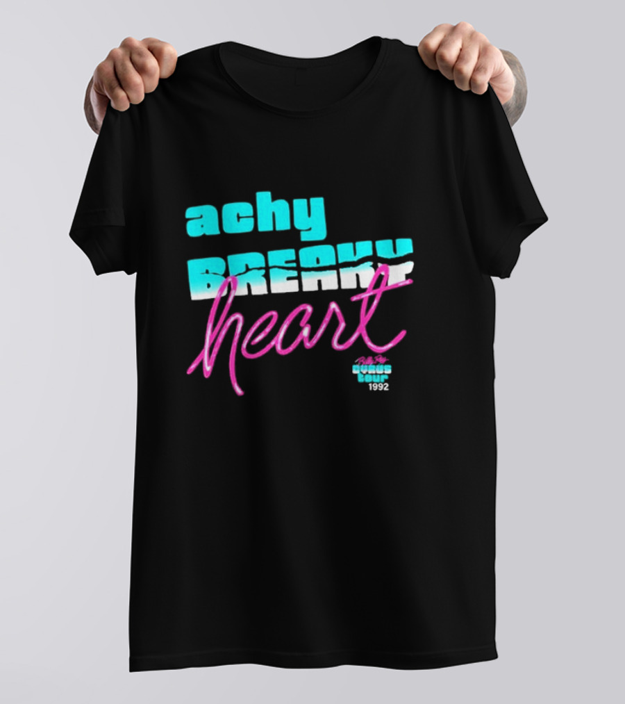 Achy Breaky Heart Billy Ray Cyrus Neon 1992 Tour T-Shirt