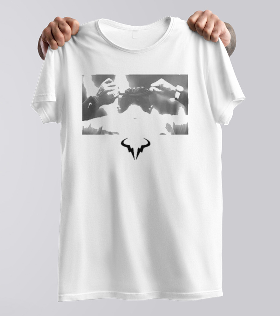 Serena Williams In Rafa Nadal Iconic Bull T-Shirt