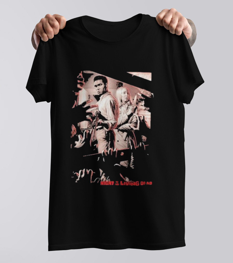 Night Of The Living Dead Bar The Doors Zombie Survival Scene T-Shirt