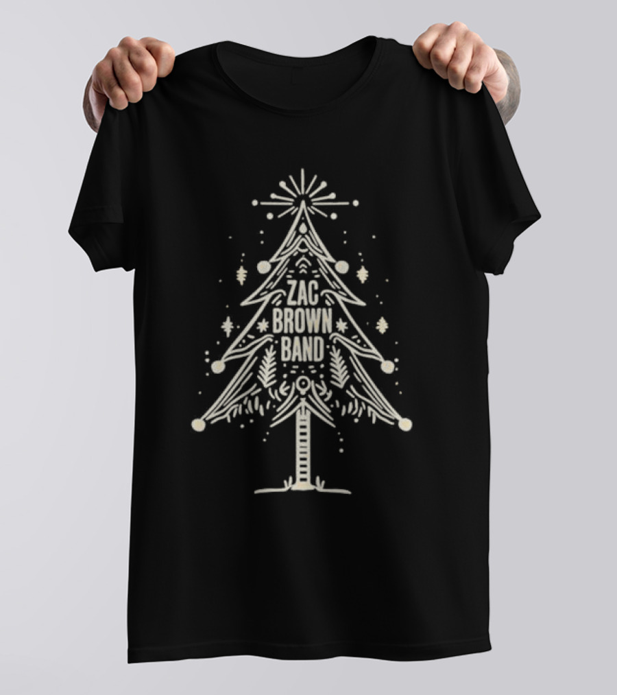 Zac Brown Band Denim Christmas Tree T-Shirt