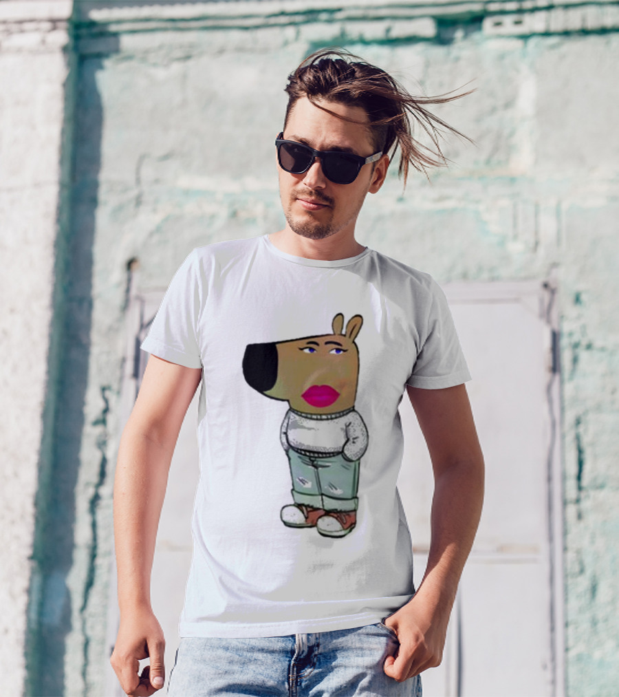 I’m Just A Chill Girl With Cartoon Dog Figure T-Shirt