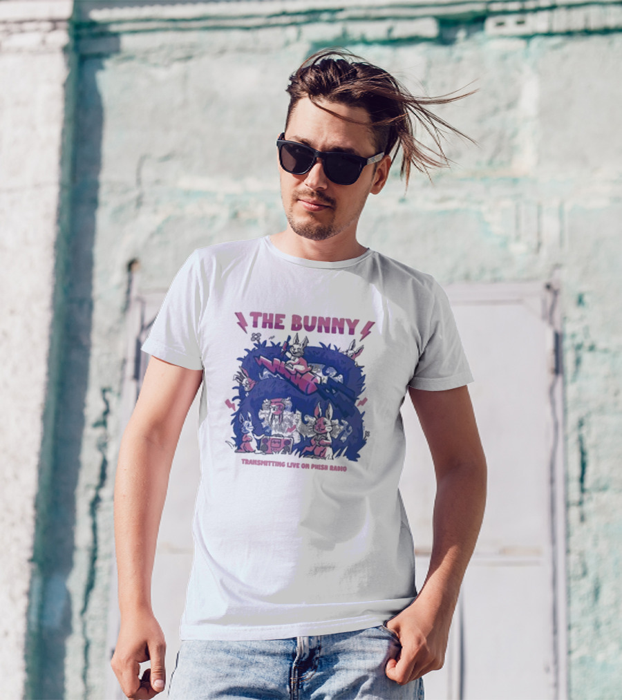 The Bunny Transmitting Live On Phish Radio Navy Broadcast Scene T-Shirt