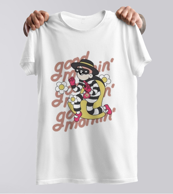Doodles X McDonald’s Good Mornin’ Hamburglar With Flowers T-Shirt
