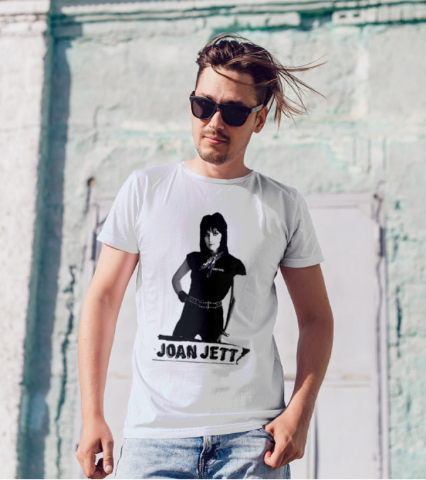Joan Jett Crimson And Clover Photo Joan Jett Black And White Image T-Shirt