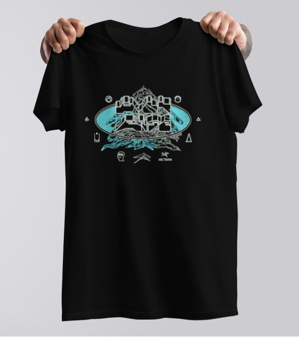 Brain Dead Arc'teryx All Rise Long Beach Psychedelic Mountain T-Shirt