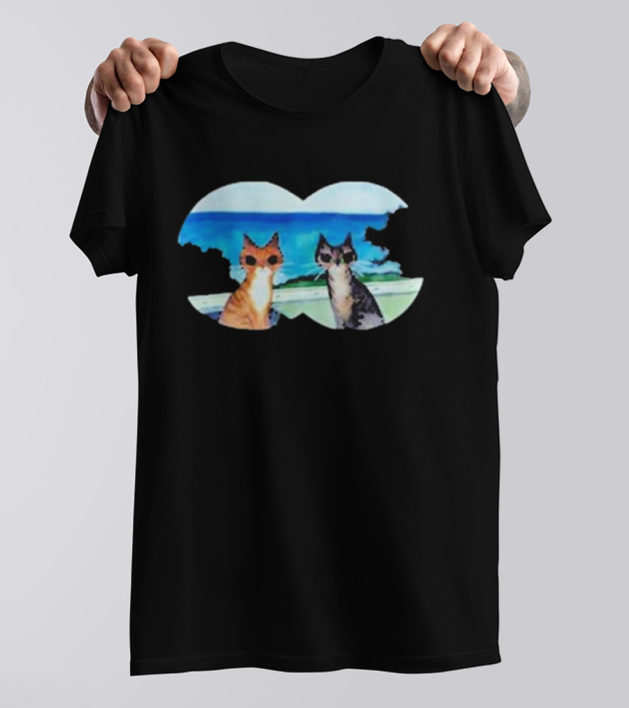 Kelly Pringle Private Conversation Ocean Cats Binocular View T-Shirt