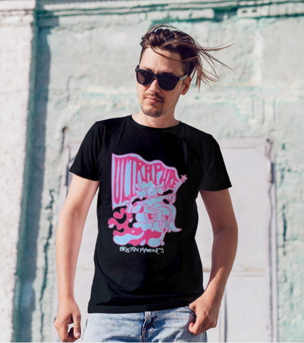 Briston Maroney Ultrapure Pink And Blue Caricature T-Shirt
