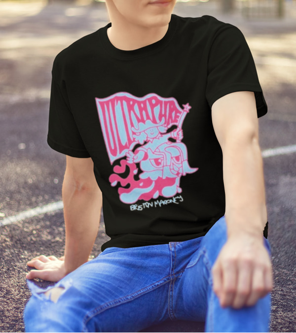 Briston Maroney Ultrapure Pink And Blue Caricature T-Shirt
