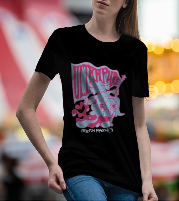 Briston Maroney Ultrapure Pink And Blue Caricature T-Shirt