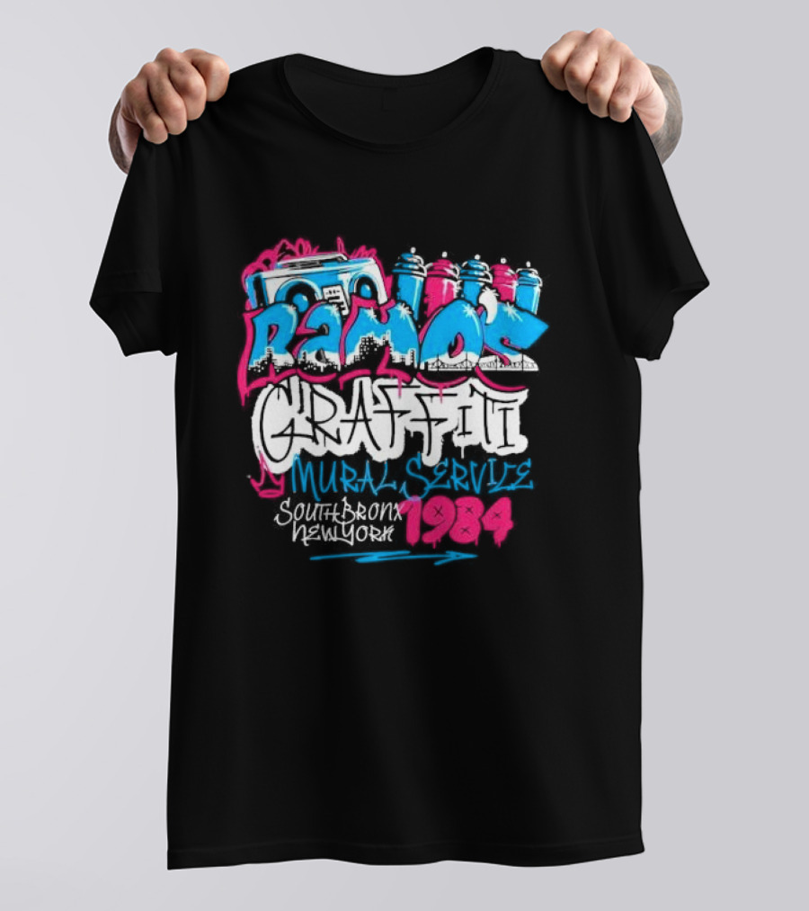 Ramos Graffiti Mural Service South Bronx New York 1984 T-Shirt