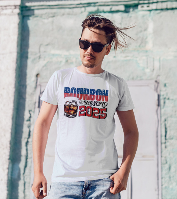 Bourbon And Beyond 2025 Stars And Stripes Whiskey Glass T-Shirt