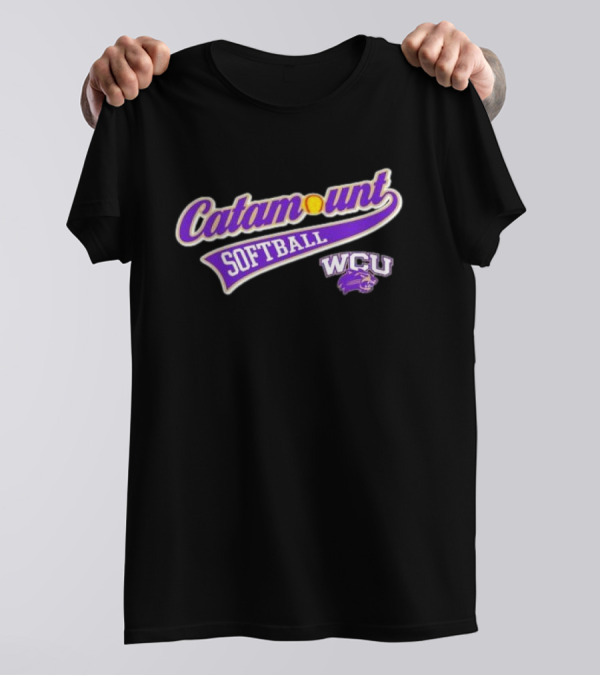 Catamount Softball WCU Western Carolina University T-Shirt