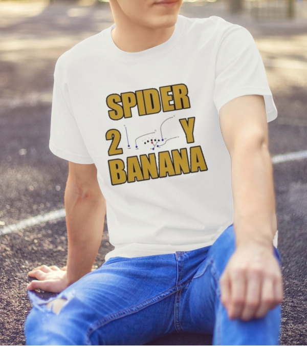 Jon Gruden Spider 2 Y Banana Football Play Diagram T-Shirt