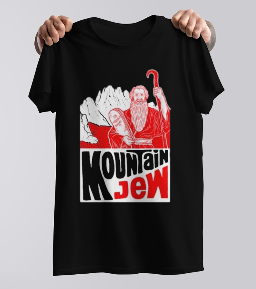 Nwt Mountain Jew Nature Old Men Cool Moses With Ten Commandments T-Shirt