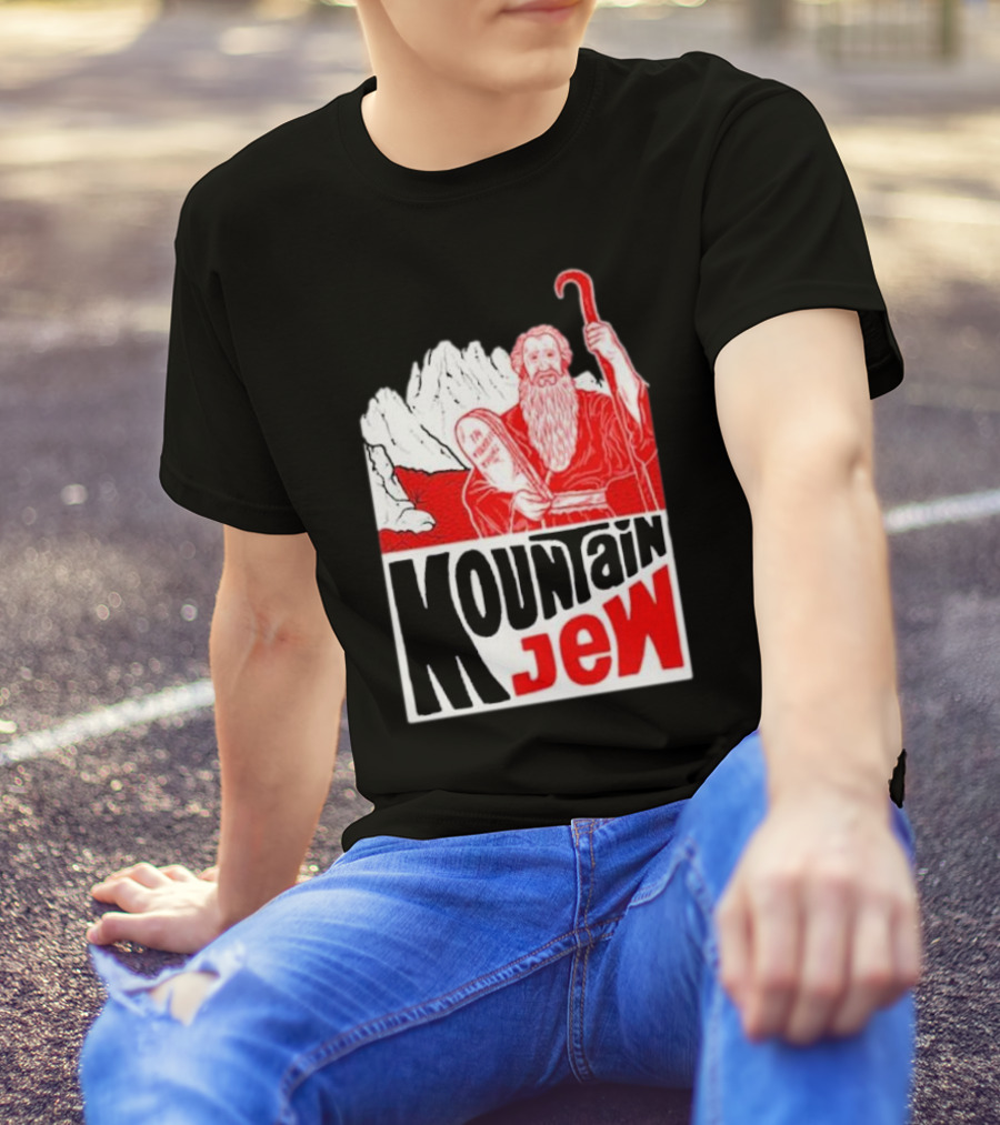 Nwt Mountain Jew Nature Old Men Cool Moses With Ten Commandments T-Shirt