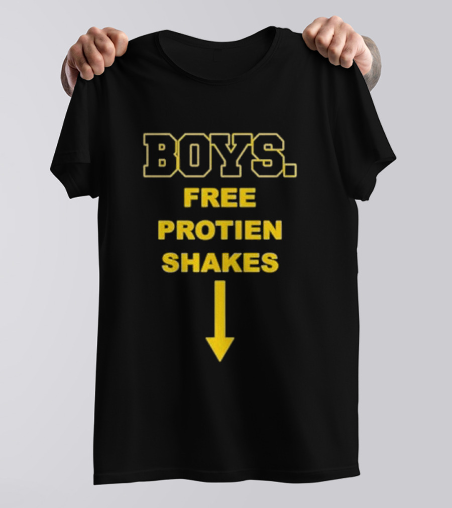 Lustrdustr Boys Free Protein Shakes Boys Free Protien Shakes T-Shirt