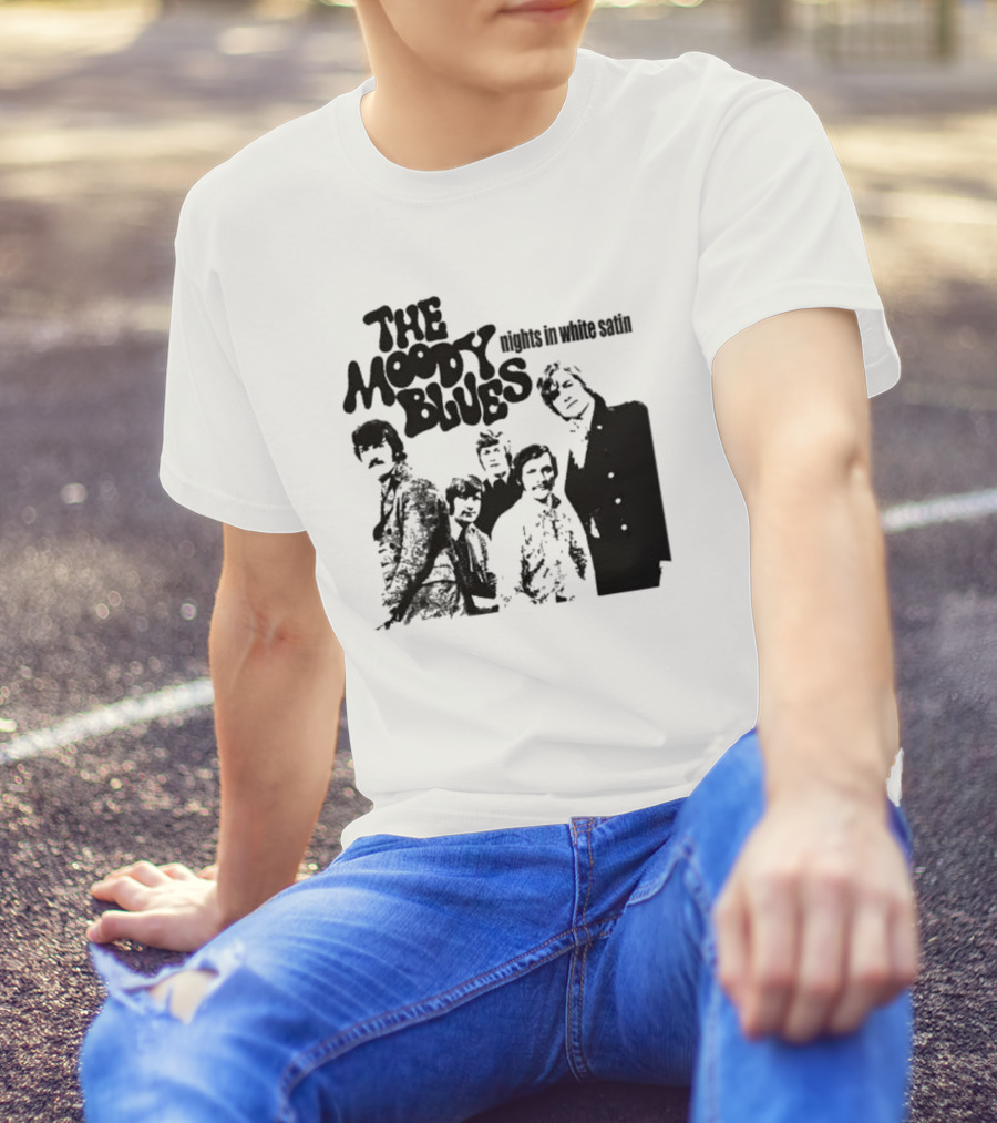 The Moody Blues Nights In White Satin Vintage Band Photo T-Shirt