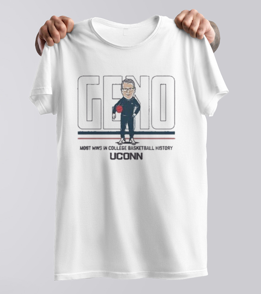 UConn Geno Auriemma Most Wins In College Basketball History T-Shirt