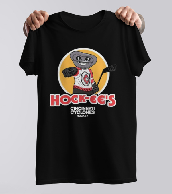 Hock-ee’s Cincinnati Cyclones Hockey Cartoon Mascot T-Shirt
