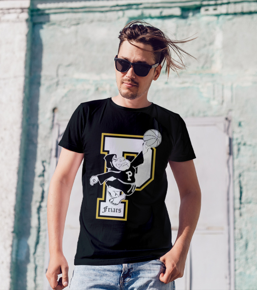 P Friars Basketball Dunking Mascot T-Shirt