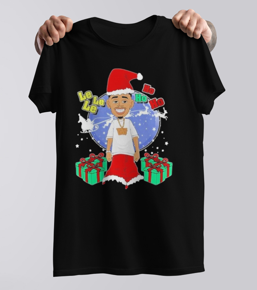 Lil Foo Christmas Le Le Ho Ho Holiday Santa And Gifts T-Shirt