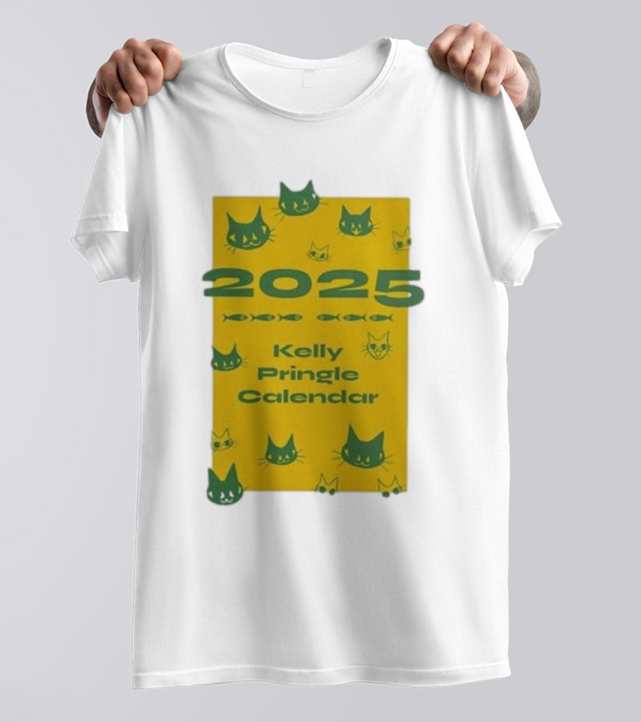 2025 Kelly Pringle Cat Calendar T-Shirt