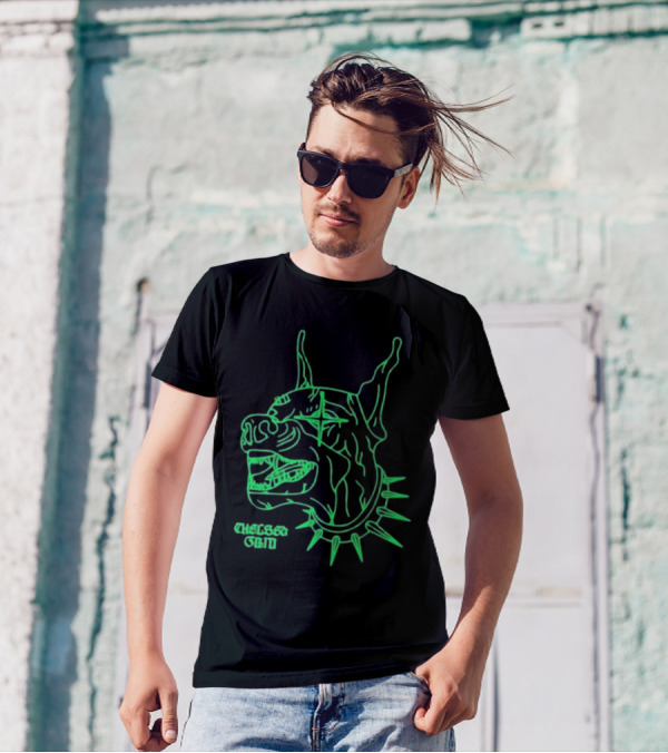 Chelsea Grin Neon Doberman Spiked Collar T-Shirt