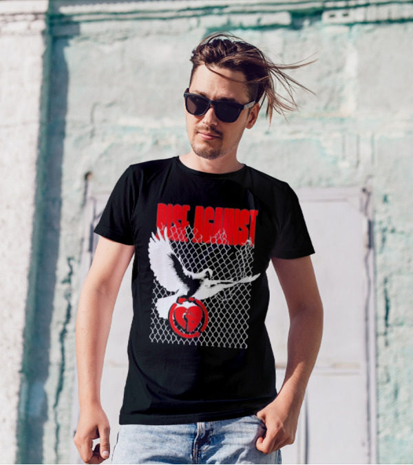 Rise Against Caged Dove Heart Symbol T-Shirt
