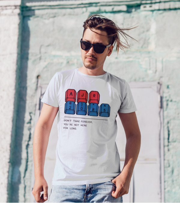 AJR Brothers 2085 Livestream Don't Take Forever Keyboard Keys T-Shirt