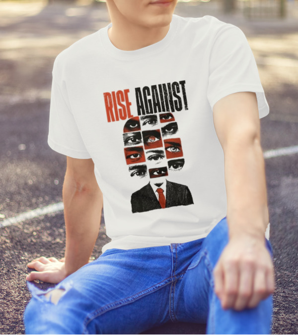 RISE AGAINST Eyes And Suit Big Brother Surveillance T-Shirt