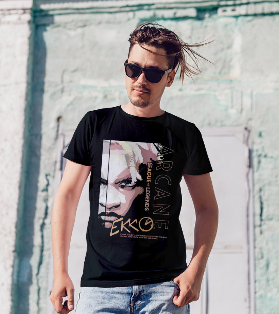 League Of Legends Arcane Ekko Brown It's Not Enough To Give People What They Need To Survive You Have To Give Them What They Need To Live T-Shirt