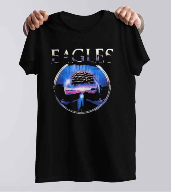 Eagles Geodesic Sphere Illuminated Night Scene T-Shirt